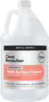 Clean Revolution SuperCharged Multi-Surface Cleaner, Refill Supply, Non-Toxic, Eco-Friendly, Geranium Mint, 128 Fl Oz