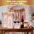 Yoirrat 60th 60 60 Birthday Wine Gift Bag for Women with Tissue Paper Card Rose Gold & Fabulous Decorations Large