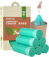 AYOTEE Compostable Trash Bags, 4 Gallon Drawstring, 100 Counts, Ultra Strong Unscented for Bathroom, Kitchen, Car, Pet