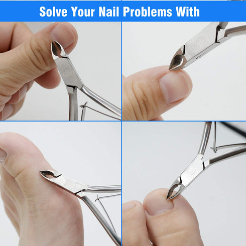 Professional Stainless Steel Cuticle Trimmer Nippers - Cuticle Cutter Remover for Pedicure & Manicure Tools