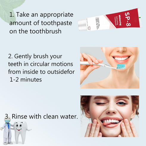 Xihongshi 2Pcs ProbioticSp-8 8 SP-8 Sp-8,SP8 Super Toothpaste, Sp Pasta Dental, Toothpaste, Pasta Dental Probiotic