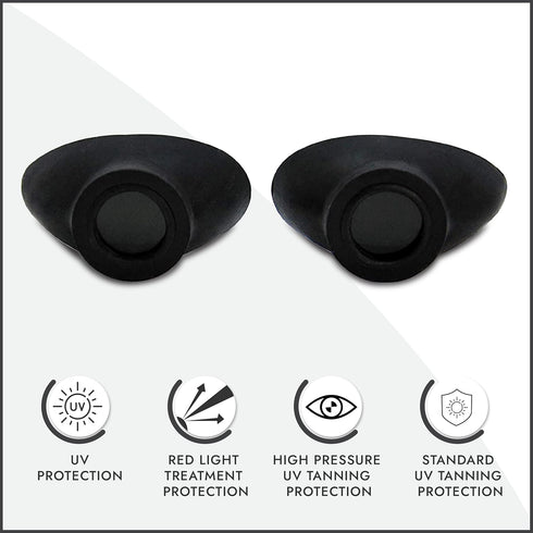 Super Sunnies Slim Flex UV Eye Protection Eyeshields - FDA Compliant Tanning Bed Goggles, Red Light Therapy Glasses