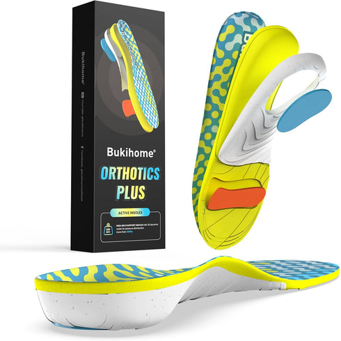 Orthotic High Arch Support Inserts for Plantar Fasciitis, Flat Feet - Rigid