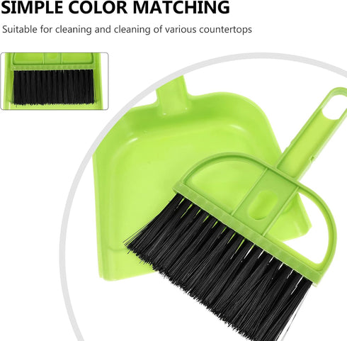 Healifty Cleaning 6 Sets Dustpan Hand Broom and Shovel - Small Broom Dustpan Set and Brush Set