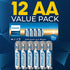Philips 12 Pack, 1.5v 10-Year 129% AAA Batteries Ultra Alkaline Triple A. Batteries, Shelf Life, Ultimate Long-Lasting