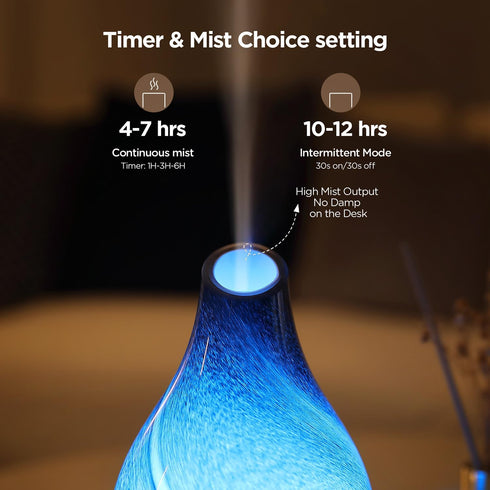 inrorans 160ml 7-Color Star River Aromatherapy Diffuser - Ultrasonic Essential Oil Diffuser with LED Night Light, Cool