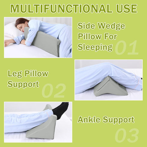 ROYALAY Adjustable Bed Divider for Co Sleeping Adults, Bed Rails with Adjustable Strap, Back Pillow for Sleeping, Foam