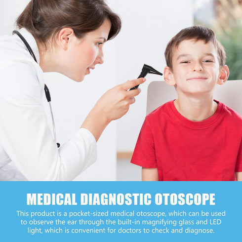 Healifty Mini Diagnostic Otoscope Kit - Ear Care Set with Magnifying Lens and Penlight for Nurses and Doctors