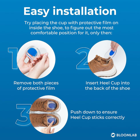 Gel Heel Pads - 6 Pcs Heel Cups for Pain Relief, Plantar Fasciitis Protectors for Sore Feet Comfort
