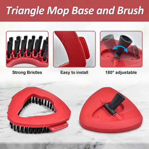 Set 1-Tank Mop Heads Replacements,Scrubber Head,Base and Pedal Bearing Replacement Combo for O-Cedar EasyWring