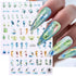 Sea Animals Nail Art Adhesive Sticker, 3D Self-Adhesive Decals, Holographic Shell Fish Jellyfish Decoration