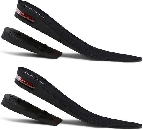 Burlingham's Height Increase Insole, Shoe Lifts for Men and Women, 2 Inch, Cushioned Heel Inserts, Black