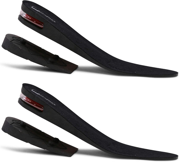 Burlingham's Height Increase Insole, Shoe Lifts for Men and Women, 2 Inch, Cushioned Heel Inserts, Black