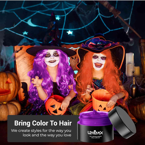 UrbanX Unisex Washable Hair Coloring Wax, Temporary Pomade Dye for Natural Hairstyle, Party Cosplay (Purple)