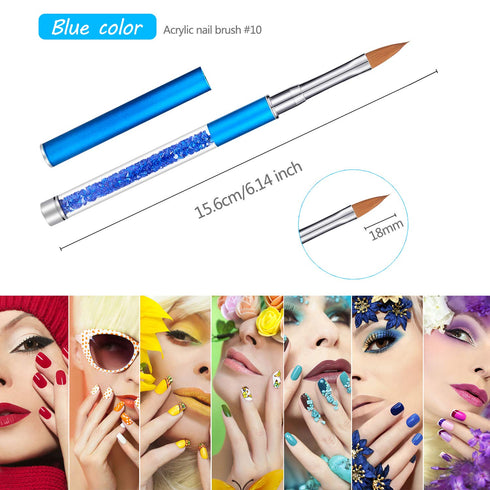 Honoson 5 Pieces Nail Art Brush Set - Acrylic Nail Brush for 3D Flower, DIY Salon Manicure Pen, Sizes 4, 6, 8, 10, 12