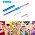 Honoson 5 Pieces Nail Art Brush Set - Acrylic Nail Brush for 3D Flower, DIY Salon Manicure Pen, Sizes 4, 6, 8, 10, 12