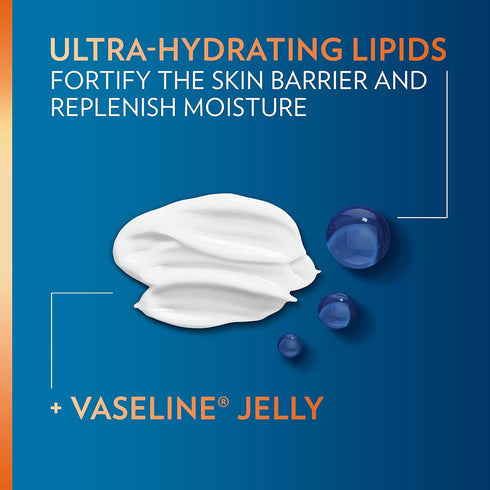 Vaseline Men's Healing Moisture Hand & Body Lotion for Dry Skin, Fast Absorbing, Non-Greasy, 20.3 oz, Pack of 3
