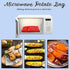 4 PCS Red Microwave Potato Bag, Reusable Microwave Cooker Bag for Baked Sweet Potato, Kitchen Pouch