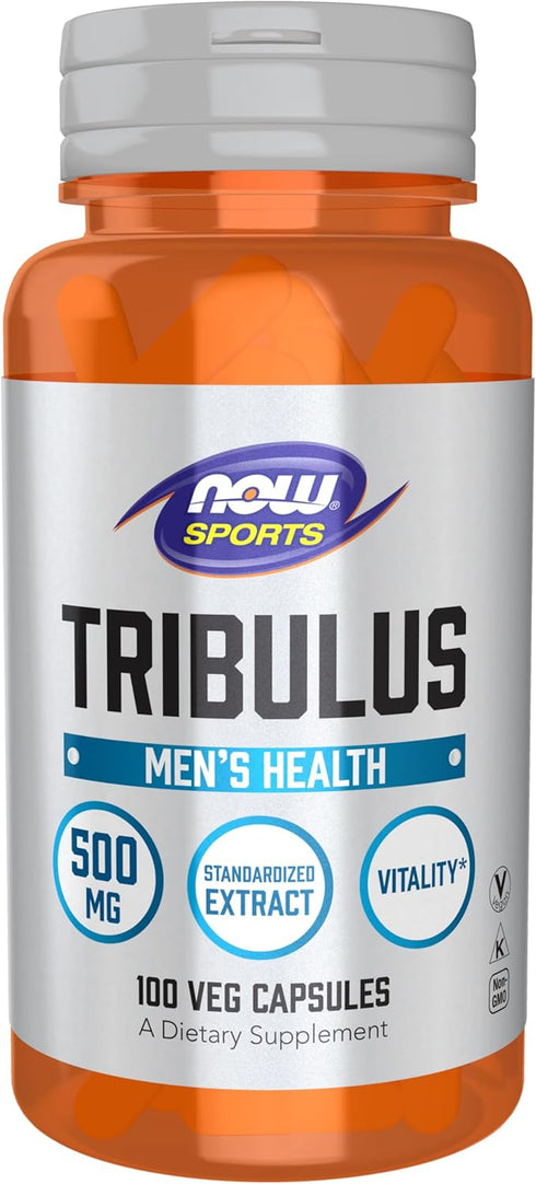 NOW Sports Nutrition Tribulus 500 mg, Enhanced Vitality*, 100 Veg Capsules