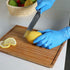 Disposable Gloves Medium, Nitrile & Vinyl Blend, Latex Free, 4 Mil, 100 Pc Food Grade for Cleaning & Prep