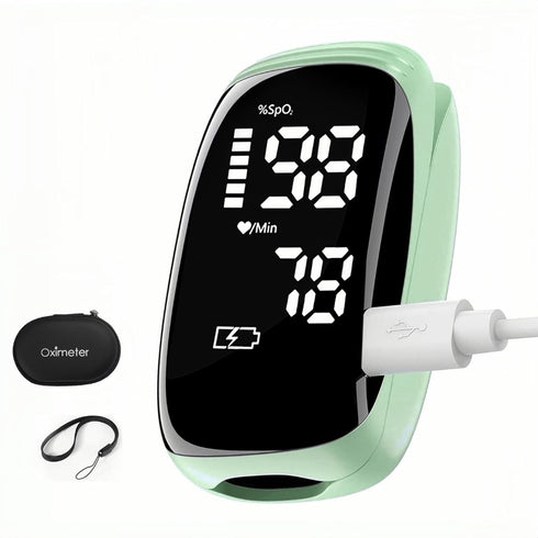 Rechargeable Pulse Oximeter Fingertip Oxygen Monitor Fingertip with SpO2 Pulse Rate and