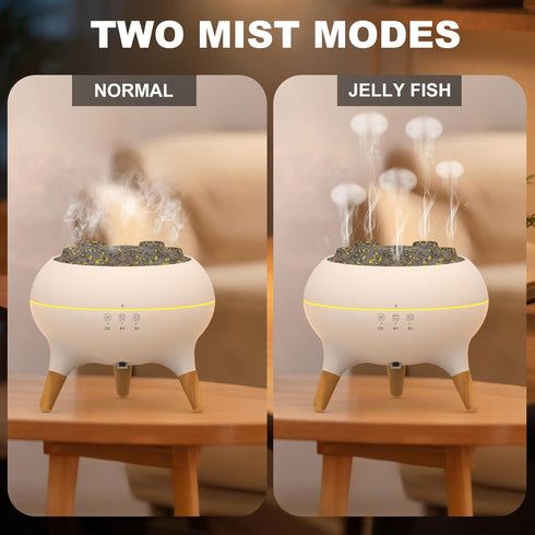 Room(5 250ml Jellyfish Diffuser, Volcano Air Humidifiers Dynamic Sound Pickup Ultrasonic Aromatherapy Aroma Essential