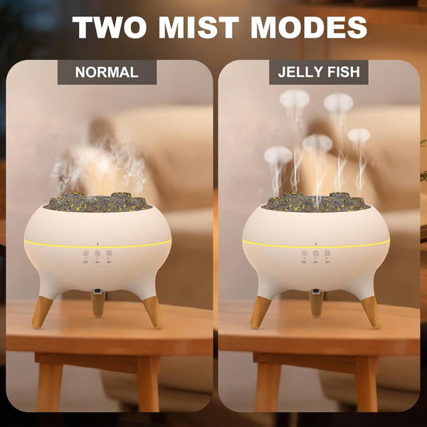 Room(5 250ml Jellyfish Diffuser, Volcano Air Humidifiers Dynamic Sound Pickup Ultrasonic Aromatherapy Aroma Essential