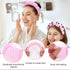 Wecoe 2pcs Skincare Headband for Face Washing - Cute Pink Black Cheetah Printed Hair Accessories