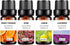 HimAoto Essential Oils Set, 4 Pack, 20ml (Lavender, Rose, Lemon, Orange) for Water