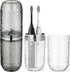 2Pcs Travel Toothbrush Case with Lid, 8.6x2.2x2.2in Portable Holder, Transparent 3D Pattern