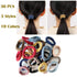 Wetopkim 30 Pcs Hair Ties, Non-Slip Seamless Bands for Thick Heavy Curly Hair, Lightweight Highly Elastic Stretchable