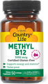 Country Life Methyl B-12 3000 mcg Lozenges, Vegan, 50 Count for Energy Support