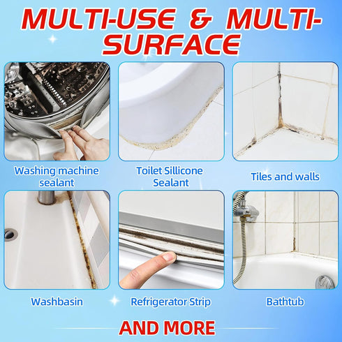 Mold Stain Cleaning Gel, Household Washing Machine Cleaner for Washing Machine Seal, Refrigerator Strips, Grout Cleaner