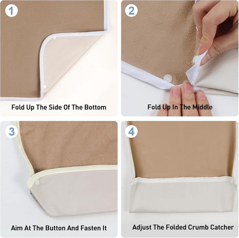 Washable Waterproof Adult Bibs for Men and Women - Clothing Protectors with Debris Trap