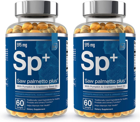 Essential Elements Saw Palmetto Plus - Prostate Health Supplement for Men with Pumpkin and Cranberry Seed Oil, 120
