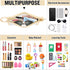 Boho Clear Makeup Letter Patch Makeup Bag STUFF Pouch, Cute Waterproof Glitter Toiletry Bag for Women