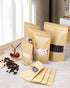 Resealable Bags 200 Packs Coffee Bags, Packaging Bags for Small Business, Stand Up Pouches with Window, Kraft Paper Bags