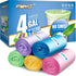 FORID Small Trash Bags, 4 Gallon Garbage Bags, 150 Counts, Thin Material, 5 Color for Office, Home Waste Bin