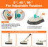 3 in 1 Scrub Cleaning Brush with Long Handle 51'', Shower Bathtub Tub & Tile Scrubber Brush, Includes 1 Stiff Brush