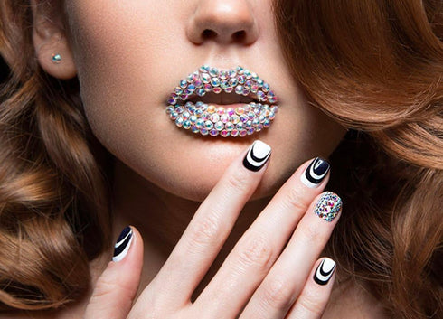 Zealer 1800pcs Crystals AB Nail Art Rhinestones, Round Beads, Flatback Glass Charms for Nails, Crafts, 300pcs Each
