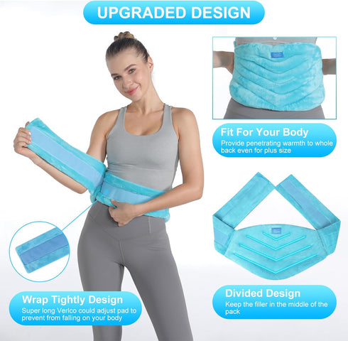 Relief Expert Microwavable Heating Pad for Back Pain, Menstrual Cramps, Unscented Heating Pad