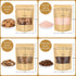Blisstime Stand Up Pouches - 50 Pack Kraft Paper Bags with Matte Window for Small Business Home Use
