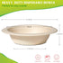 12oz Disposable Paper Bowls, 200 Pack - Heavy Duty Compostable Paper Soup Bowls Made From Sugarcane Fibers