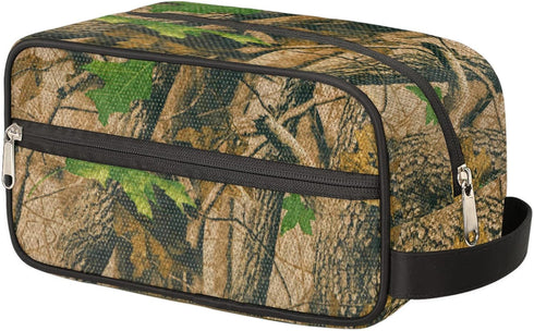 Pardick Travel Toiletry Bag for Women Men, Forest Camouflage Organizer, Lightweight Waterproof Dopp Kit for Toiletries