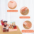 LETURE Cosmetic Makeup Vanity Organizer Box, Bathroom Counter Storage for Eyeshadows, Skin Care, Pink