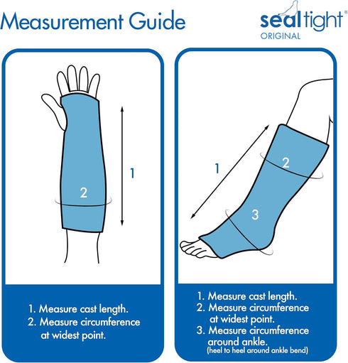 Swimming Brownmed - Seal-Tight Original Cast & Bandage Protector - Waterproof Adult Leg Cast Cover for Shower & - Foot