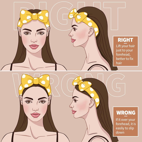 Teenitor 5pcs Makeup Headband Set, Spa Bow Headbands for Washing Face, Makeup, Shower, Microfiber for Girls Women Gift