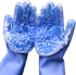Silicone Dishwashing Gloves, Pet Grooming Rubber Scrubbing Gloves, Sponge Cleaning Brush for Housework