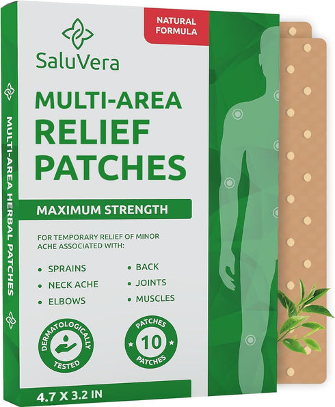 Extra Large Heat Patches - Maximum Strength Natural Muscle & Joint Relief, Fast-Acting Hot Patches for Back, 10 Pack