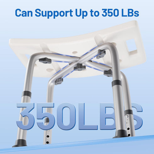 6 Shower Chair for Elderly Shower Seat for Inside Tub Tool-Free Shower Stool Adjustable Heights Bathtub Chairs